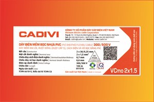 CADIVI THAY ĐỔI NỘI DUNG TRONG MÃ QR CODE TRÊN NHÃN DÂY DÂN DỤNG